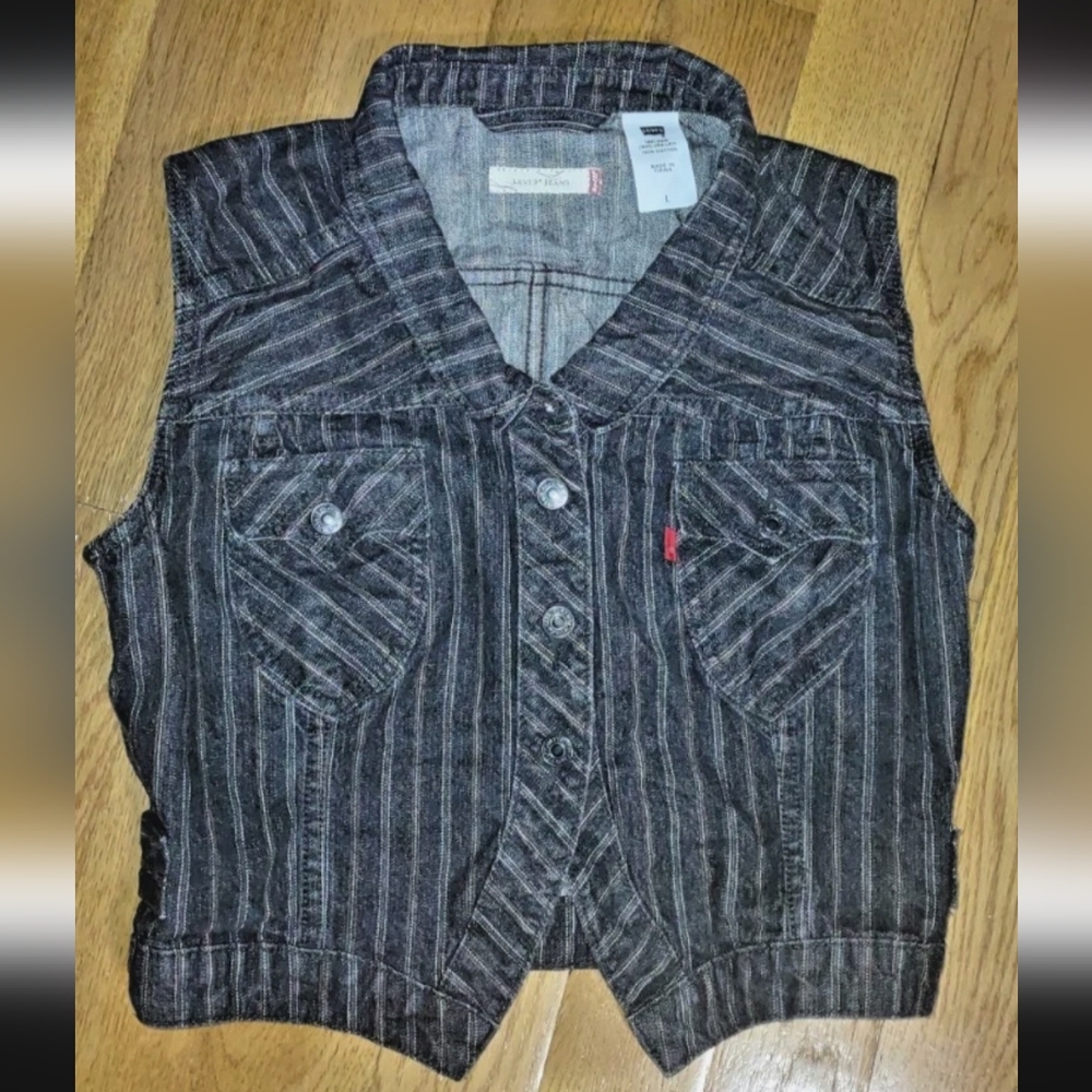 Levi's Striped Denim Vest
